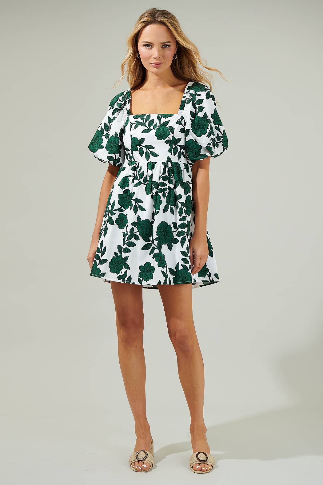 Floral Babydoll Mini Dress - The Color Collab