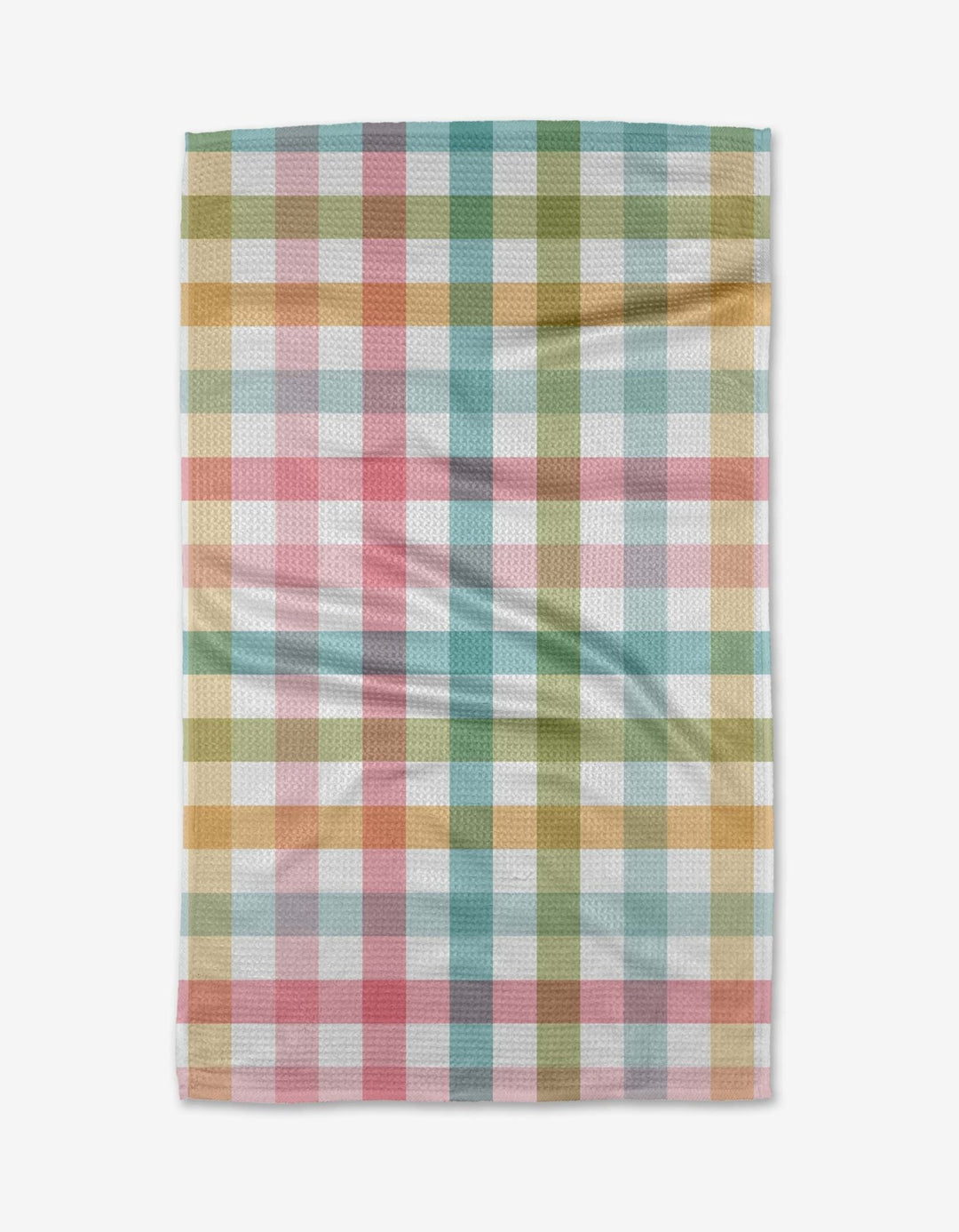 Geometry Easter Parade Plaid Tea Towel - The Color Collab