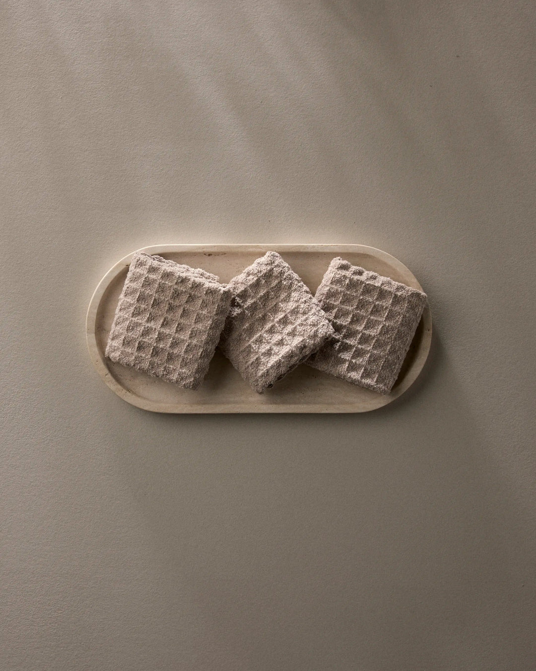 Geometry Taupe Waffle Washcloth - The Color Collab