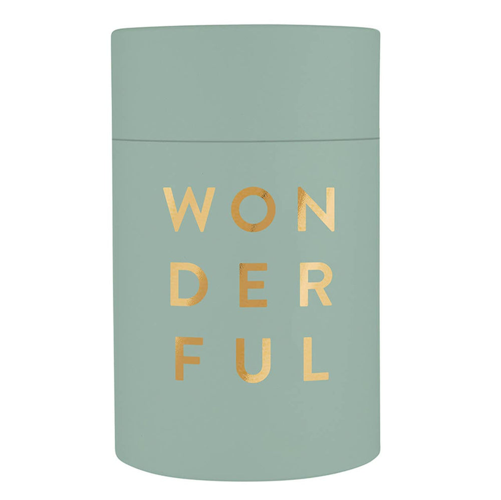 Gold Foil Stemless Wine Glass - Wonderful - The Color Collab
