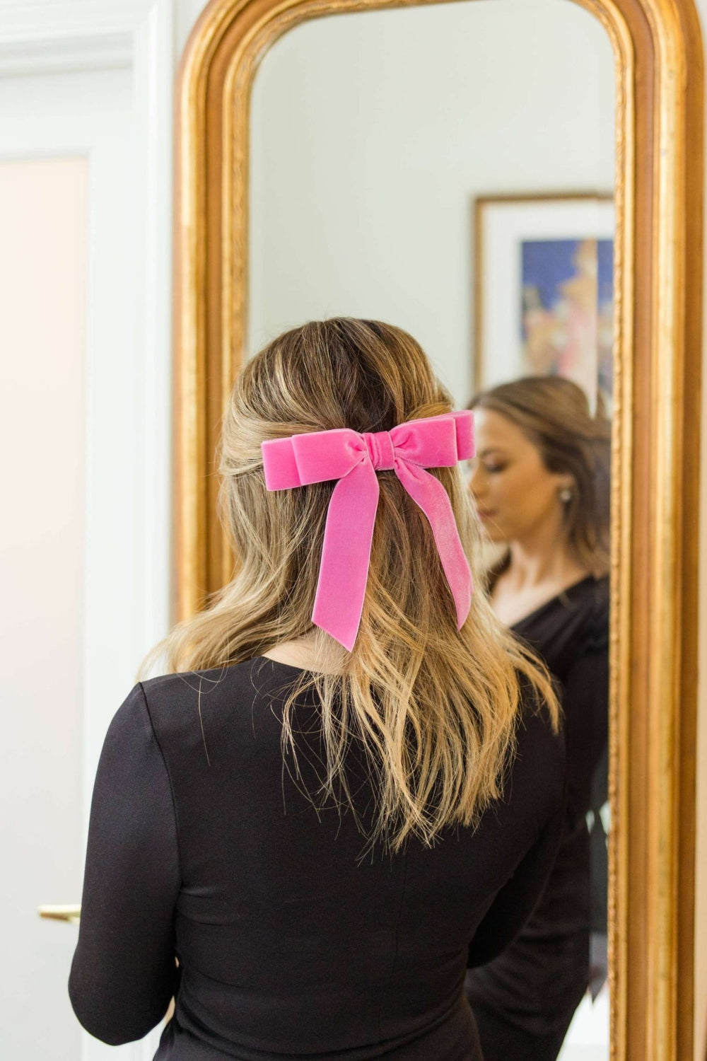 Grace & Grandeur Judy Short Bow Barrette: Dusty Mauve - The Color Collab