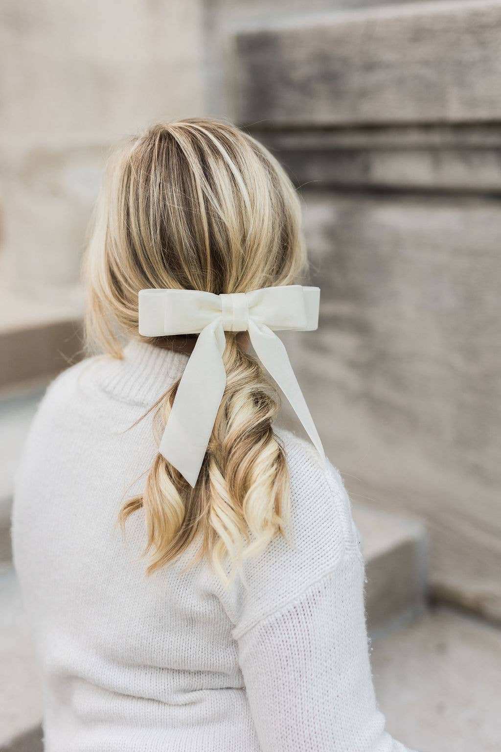 Grace & Grandeur Judy Short Bow Barrette: Dusty Mauve - The Color Collab