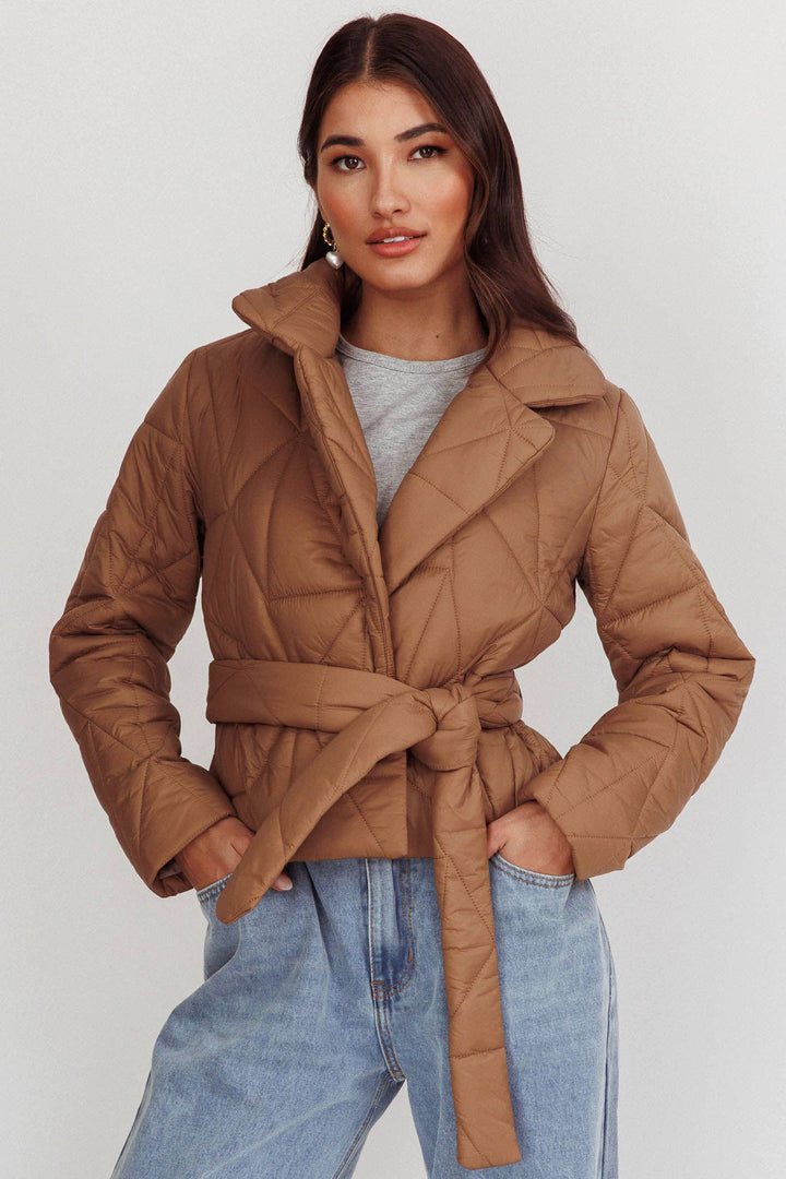 Halle Puffer Jacket - Mocha - The Color Collab