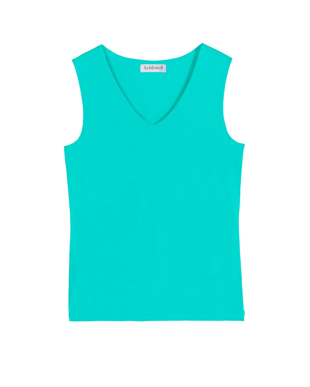 Kettlewell Darcey Sleeveless V tank - Aquamarine - The Color Collab