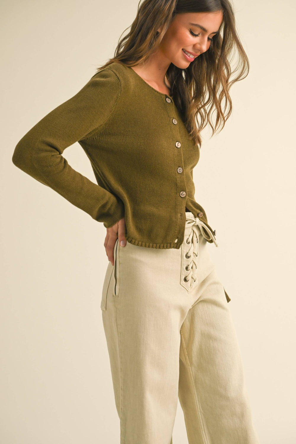 Light Weight Button Down Cardigan - The Color Collab