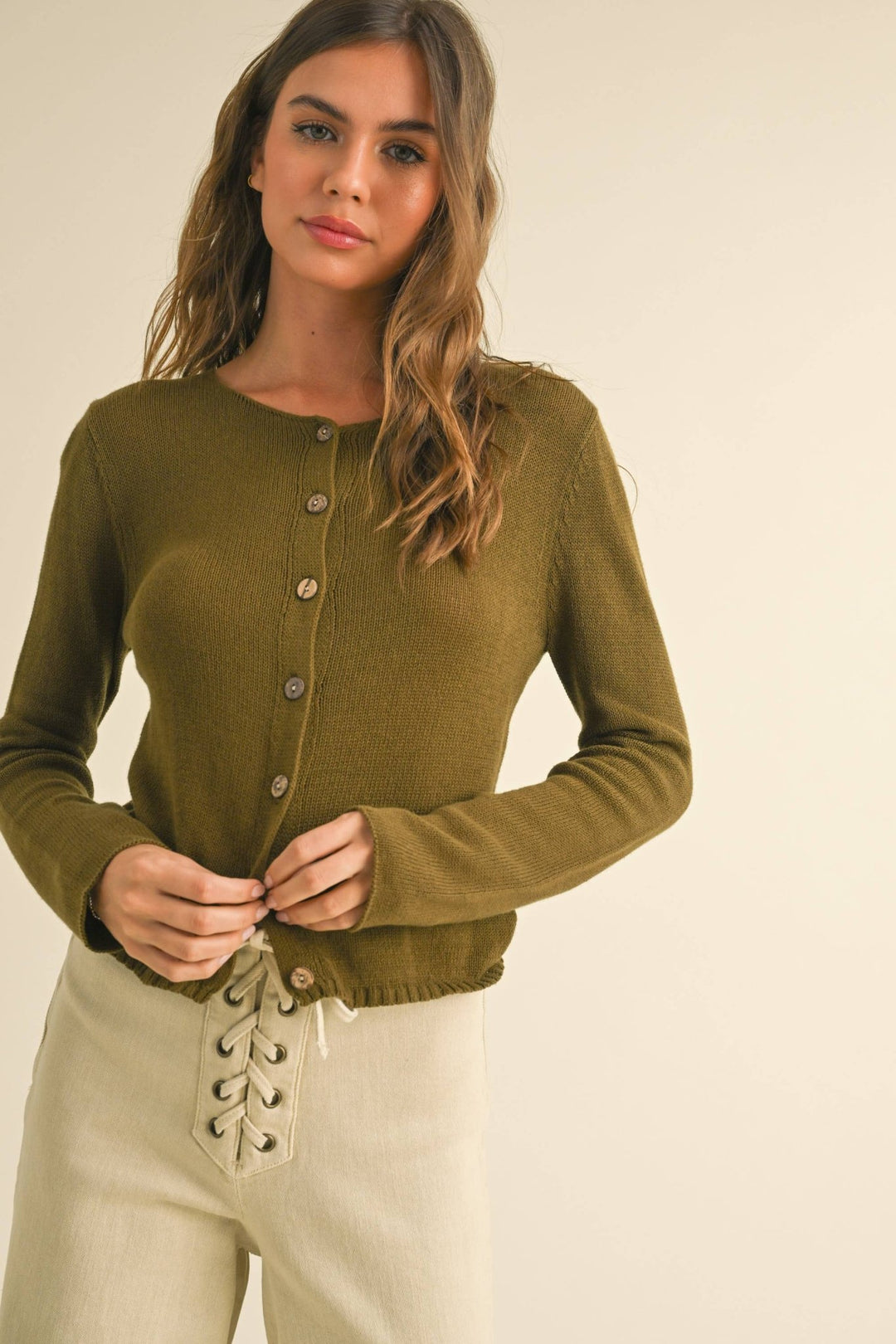 Light Weight Button Down Cardigan - The Color Collab