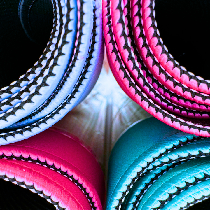 MAHJONG MAT | Color Wave | 31" x 31": Green Center - Pink Scallop - The Color Collab