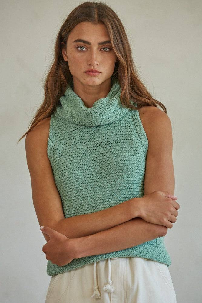 Mock Neck Sweater Tank - The Color Collab