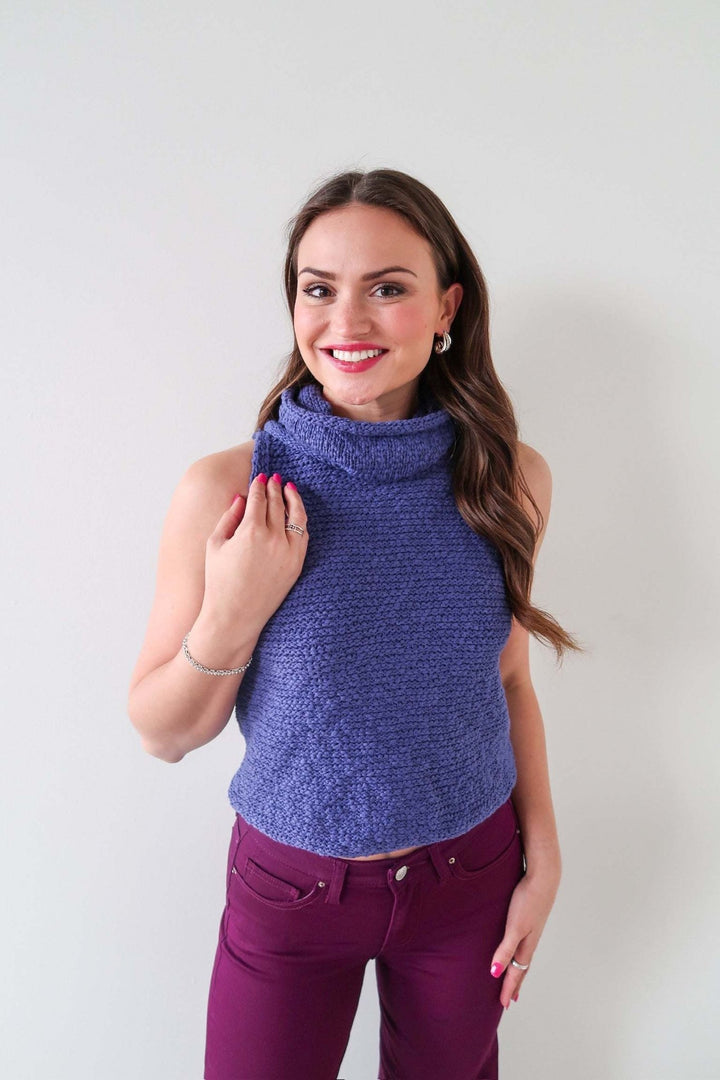 Mock Neck Sweater Tank - The Color Collab
