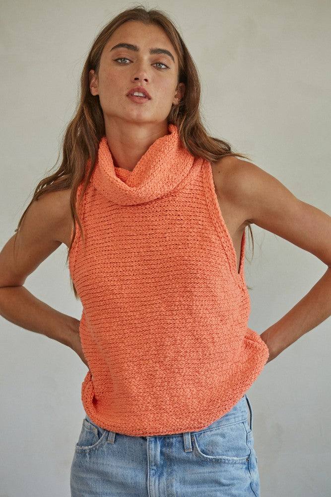 Mock Neck Sweater Tank - The Color Collab