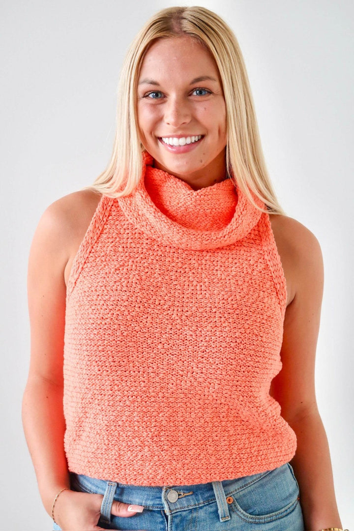 Mock Neck Sweater Tank - The Color Collab