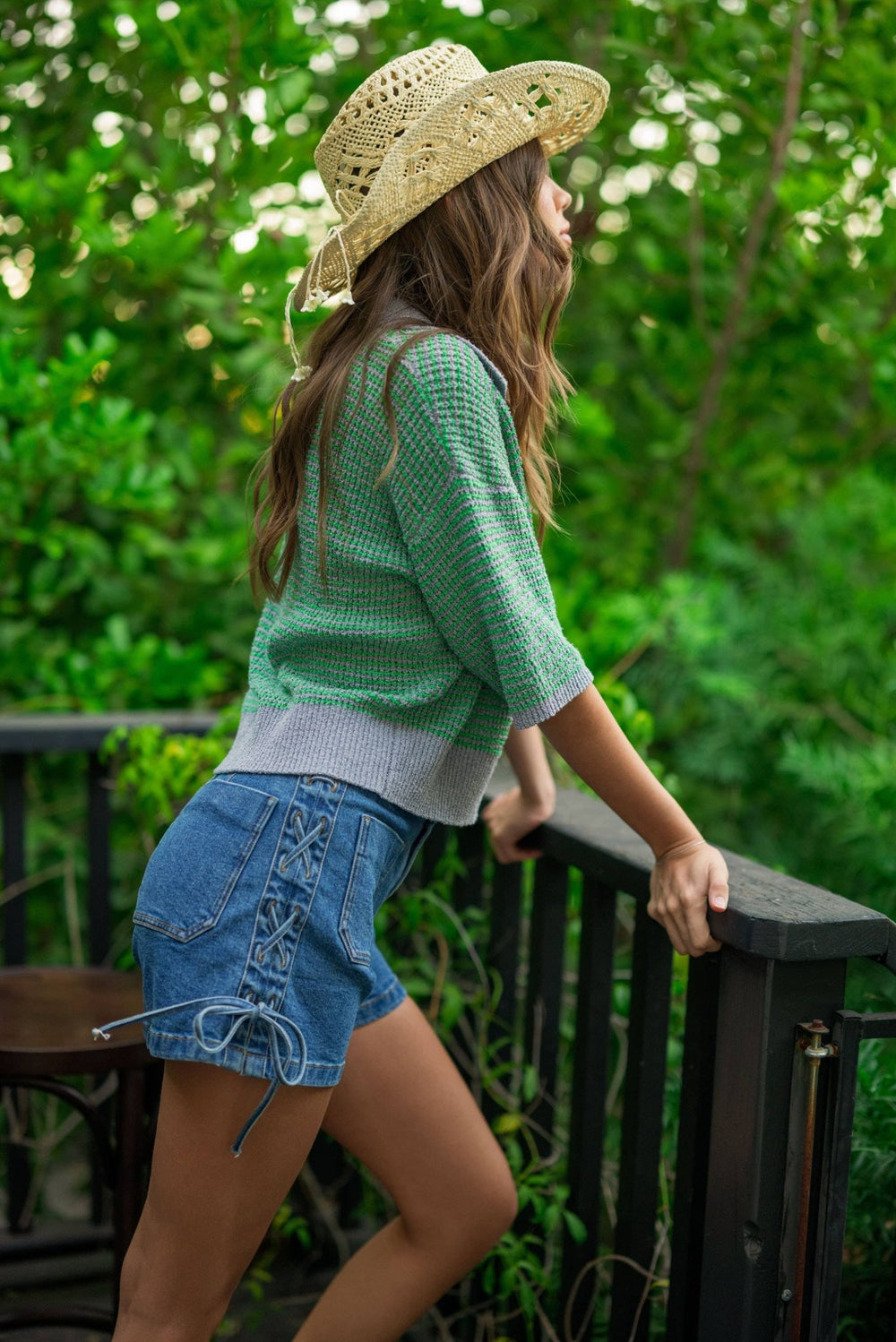 Multi Color Collared Knit Top - The Color Collab