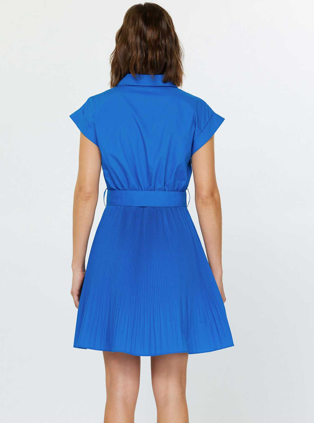 Pleated Shirts Mini Dress - The Color Collab