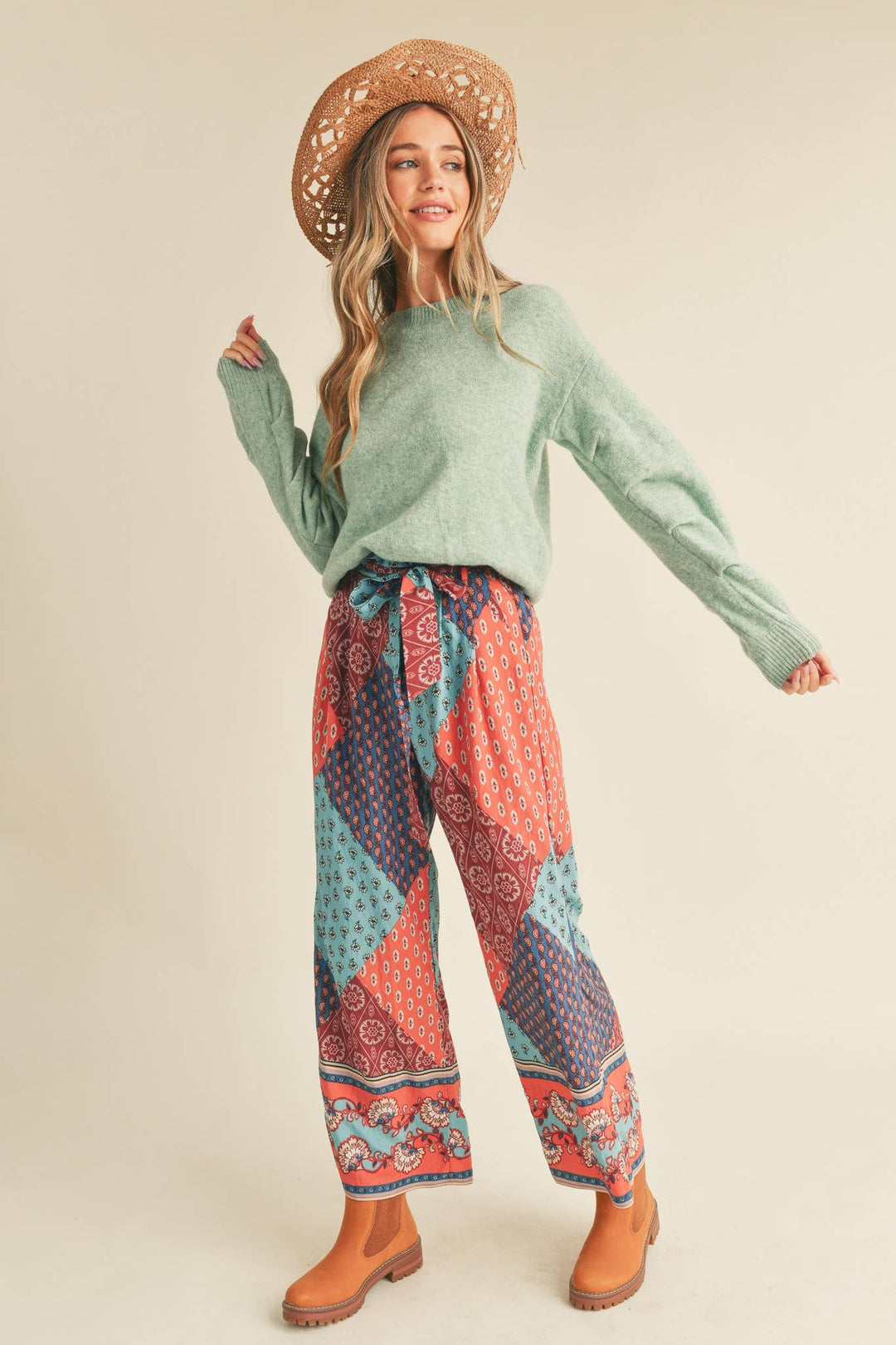 Pleated Sleeve Detail Sweater - The Color Collab