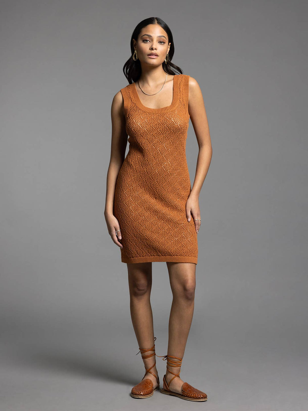 Scoop Neck Knit Viviette Dress - The Color Collab