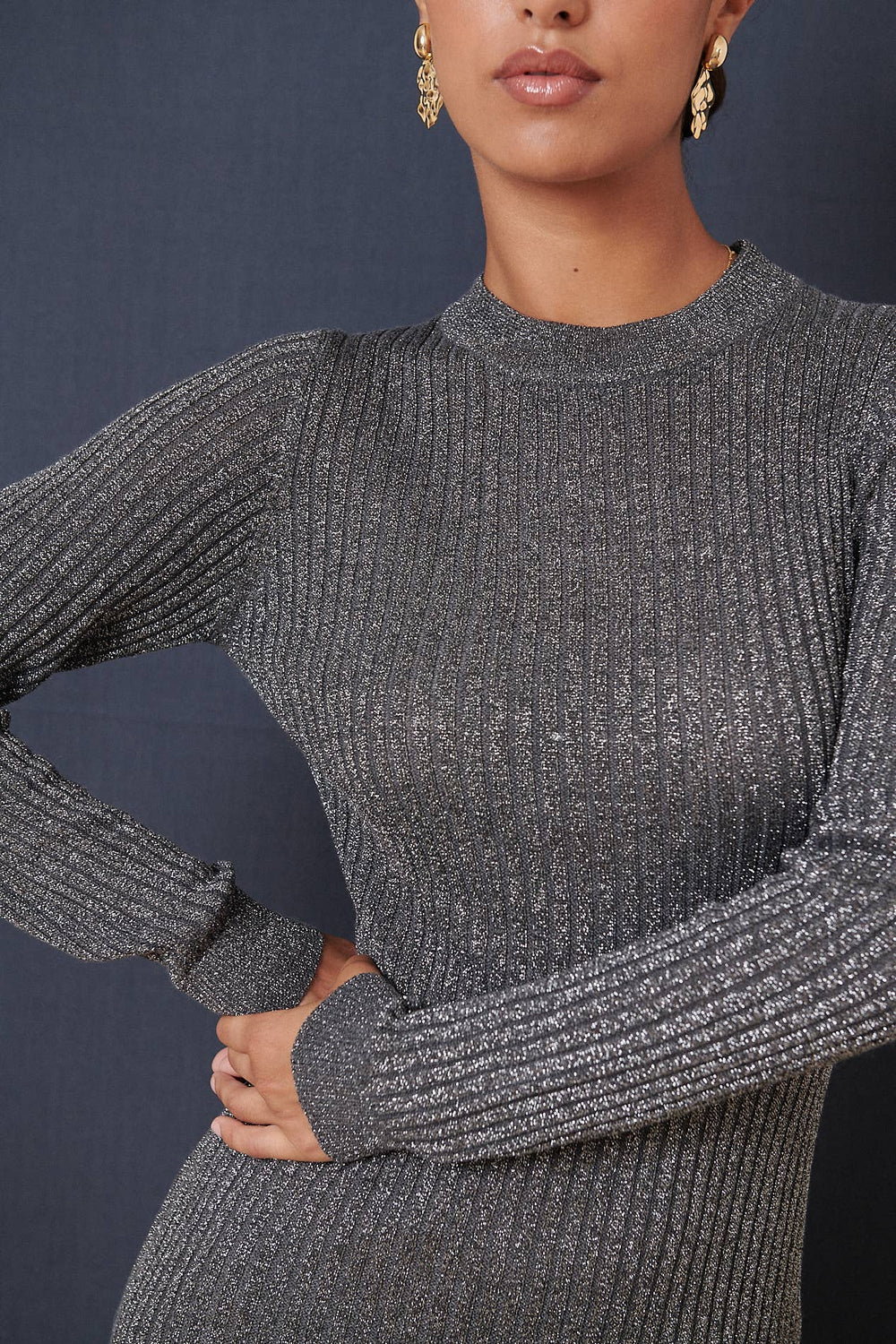 Shimmer Knitted dress - The Color Collab