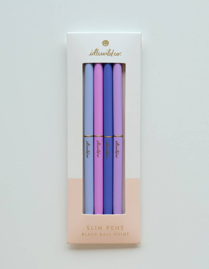 Slim Pens Set of Four | Spectrum Violets - The Color Collab