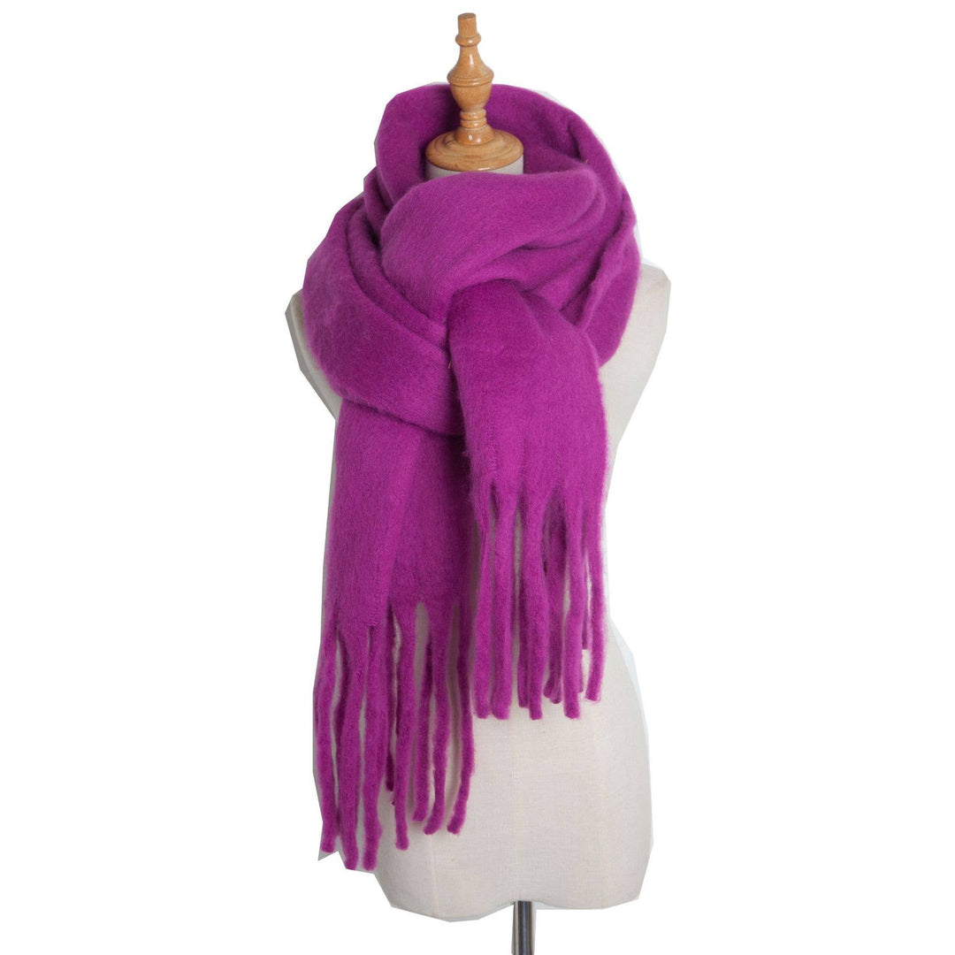 Soft Fringe Scarf Wrap - Mustard - The Color Collab