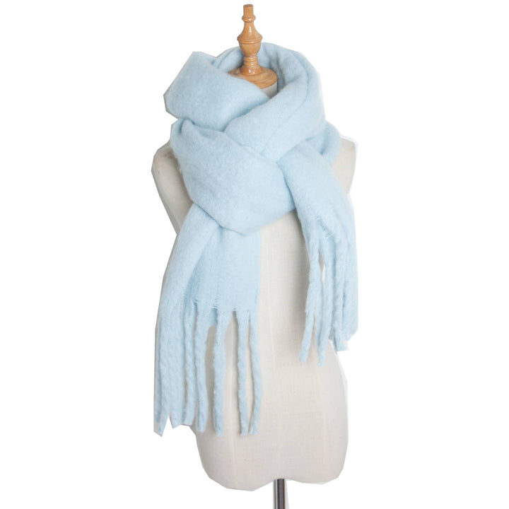 Soft Fringe Scarf Wrap - Mustard - The Color Collab