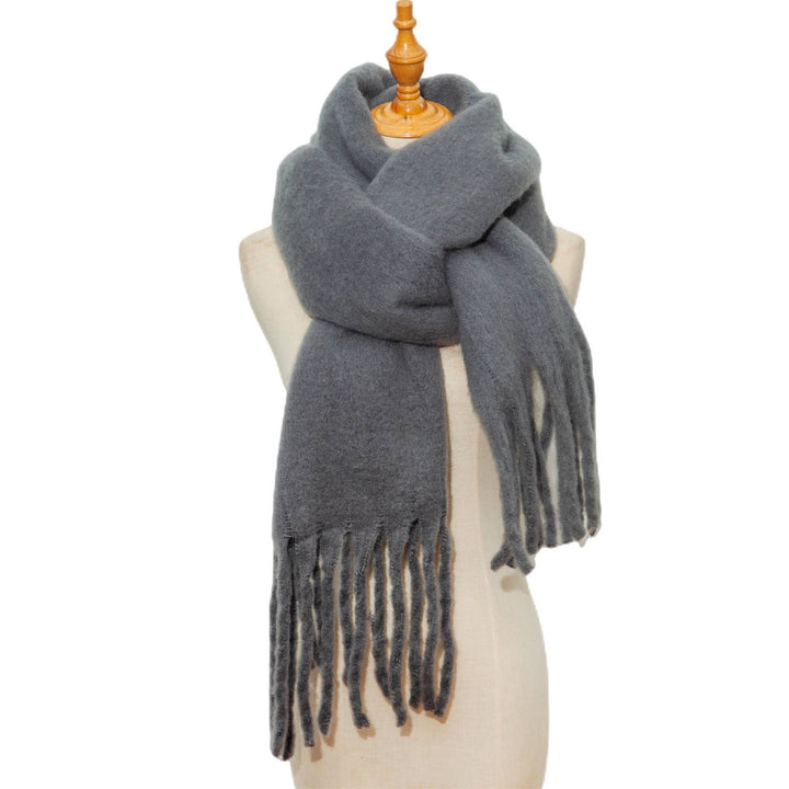 Soft Fringe Scarf Wrap - Mustard - The Color Collab