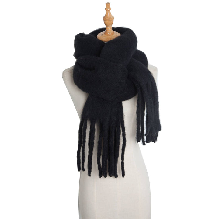 Soft Fringe Scarf Wrap - Mustard - The Color Collab