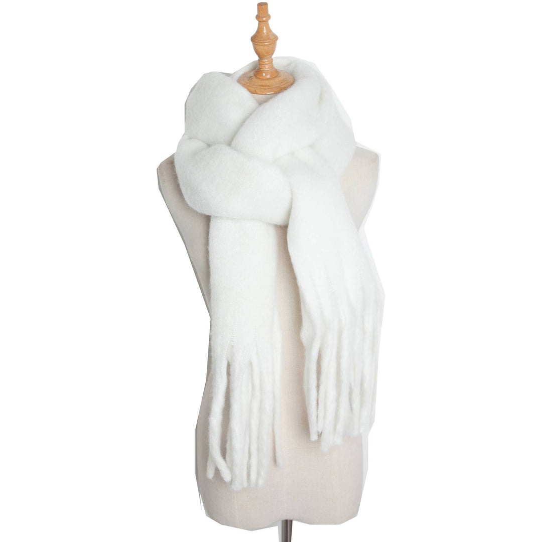 Soft Fringe Scarf Wrap - Mustard - The Color Collab