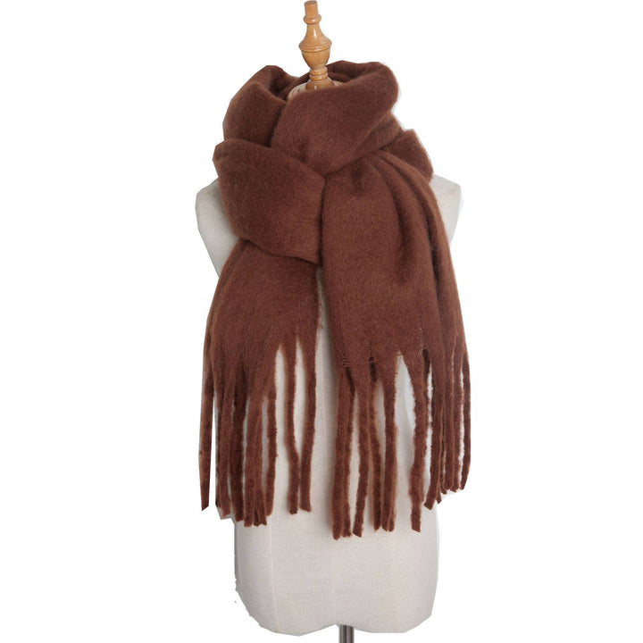 Soft Fringe Scarf Wrap - Mustard - The Color Collab