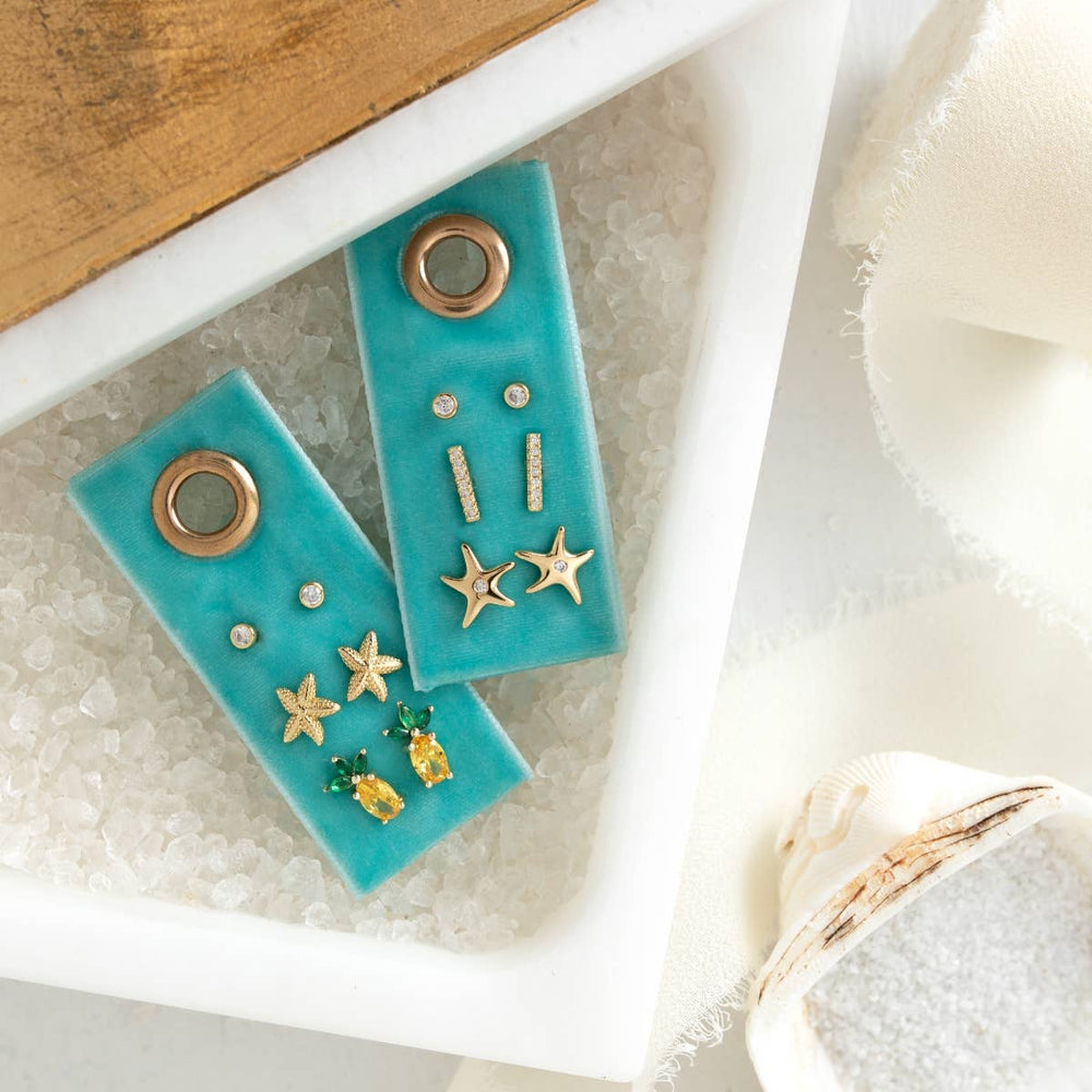 Starfish Velvet Earring Set - The Color Collab