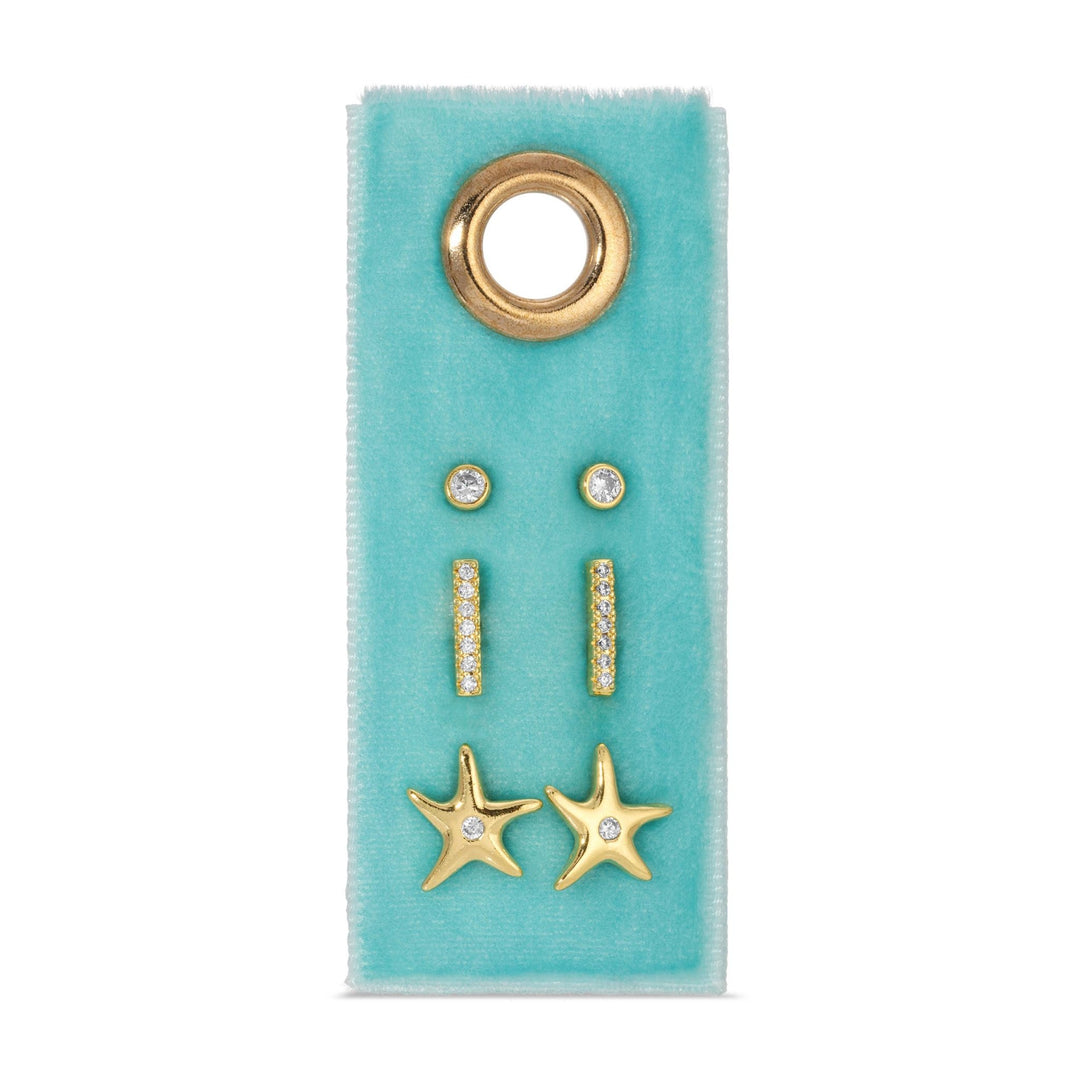 Starfish Velvet Earring Set - The Color Collab