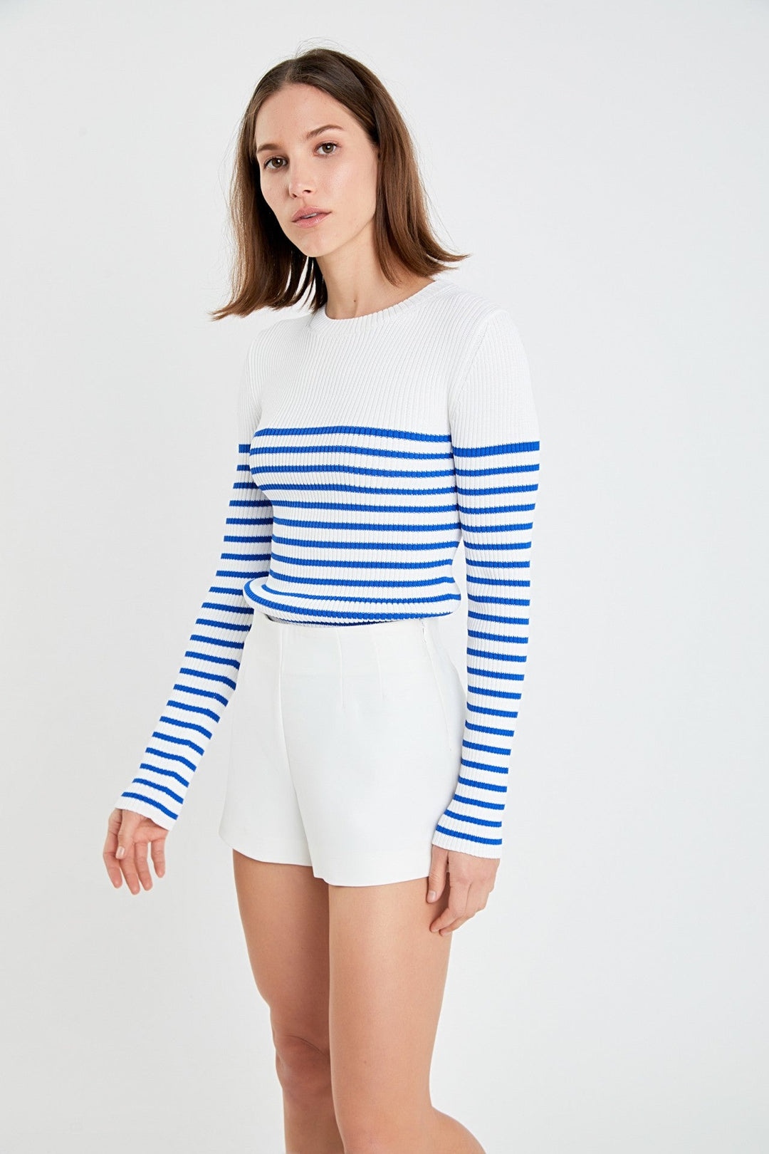 Stripe Long Sleeve Knit Top - The Color Collab