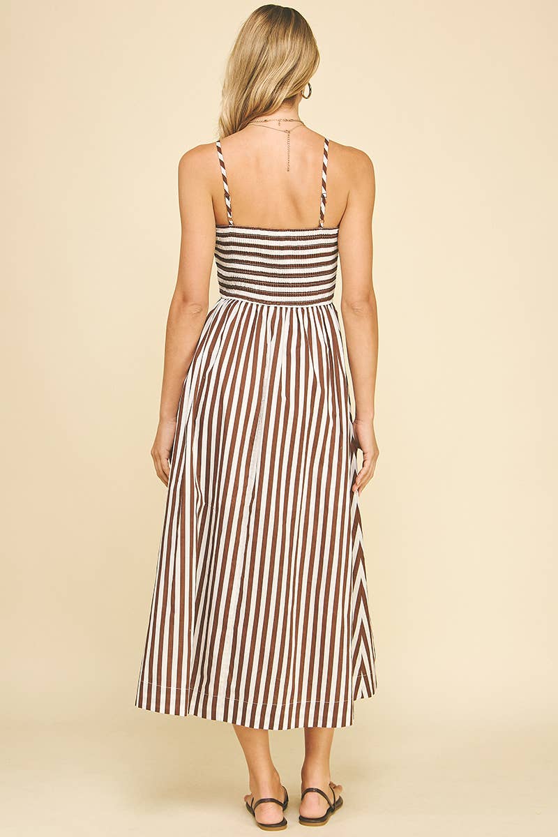 Striped Midi Dress - The Color Collab