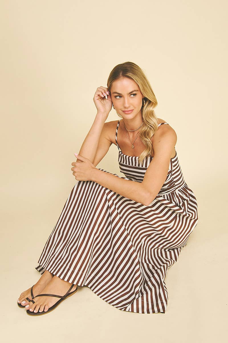 Striped Midi Dress - The Color Collab