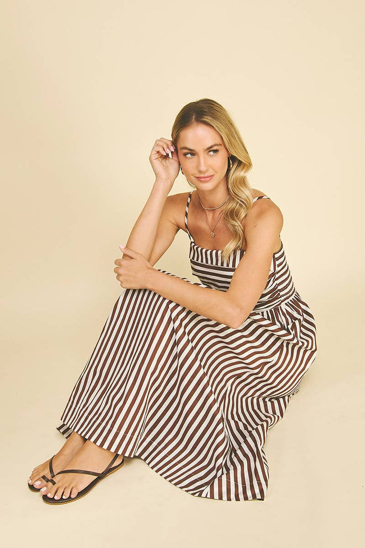 Striped Midi Dress - The Color Collab