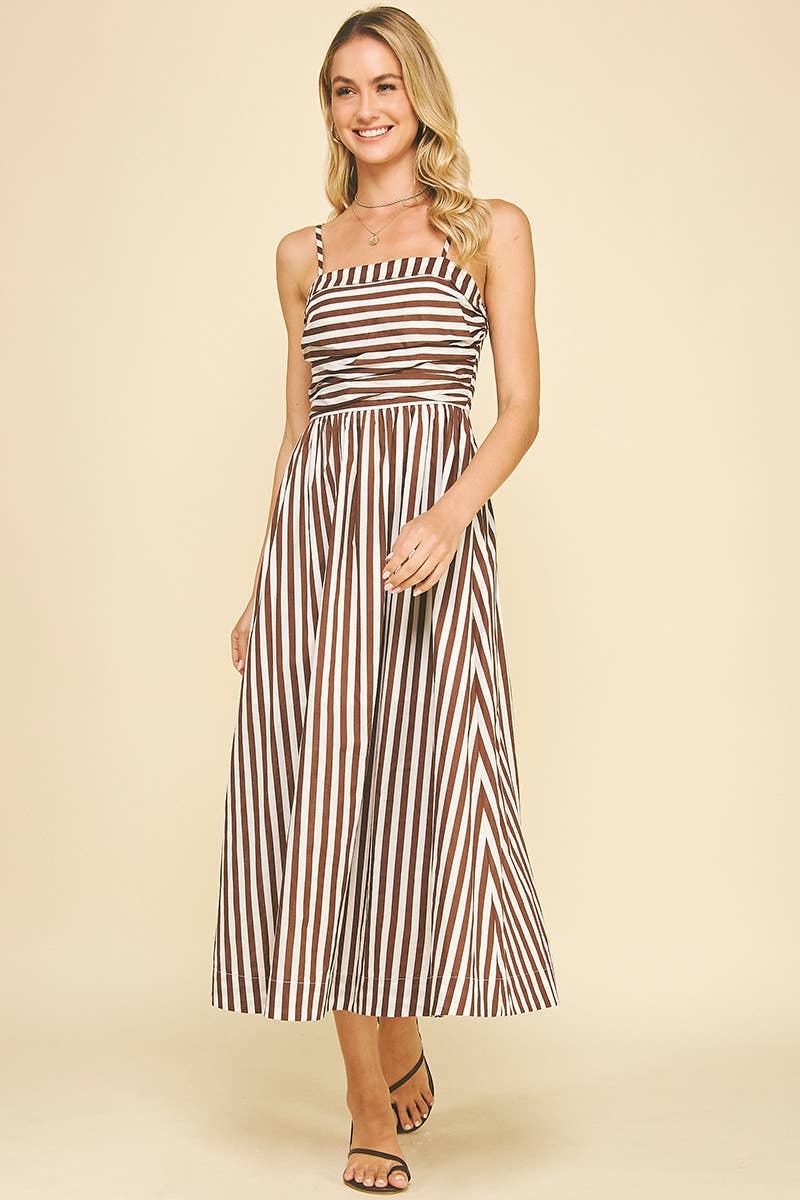 Striped Midi Dress - The Color Collab