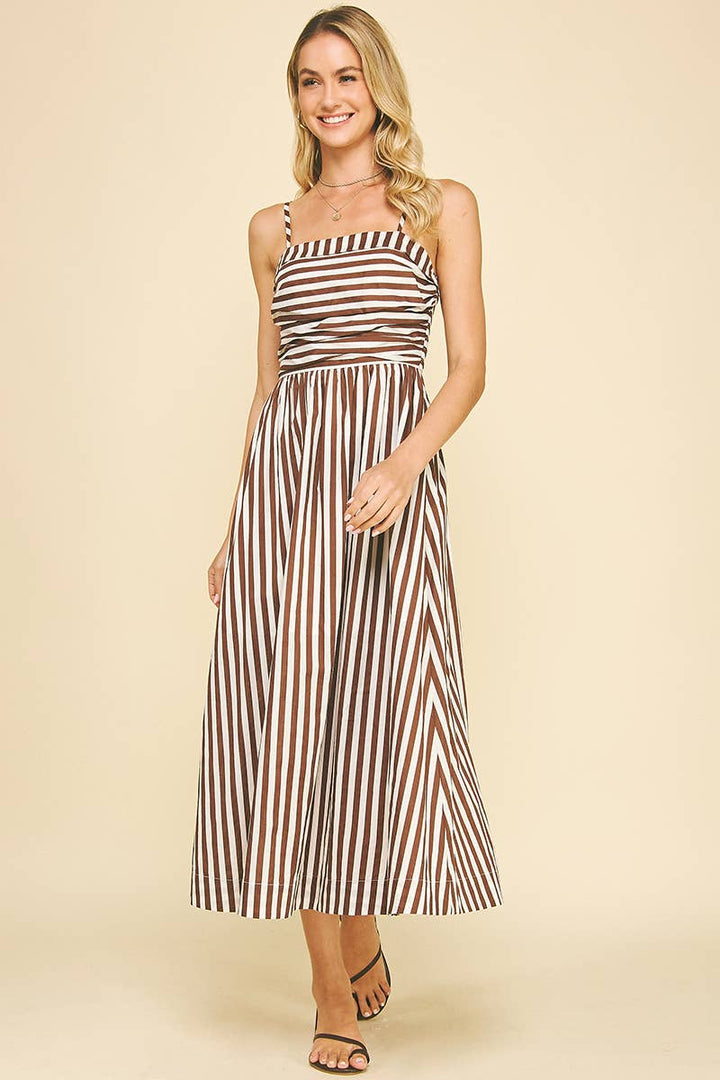 Striped Midi Dress - The Color Collab