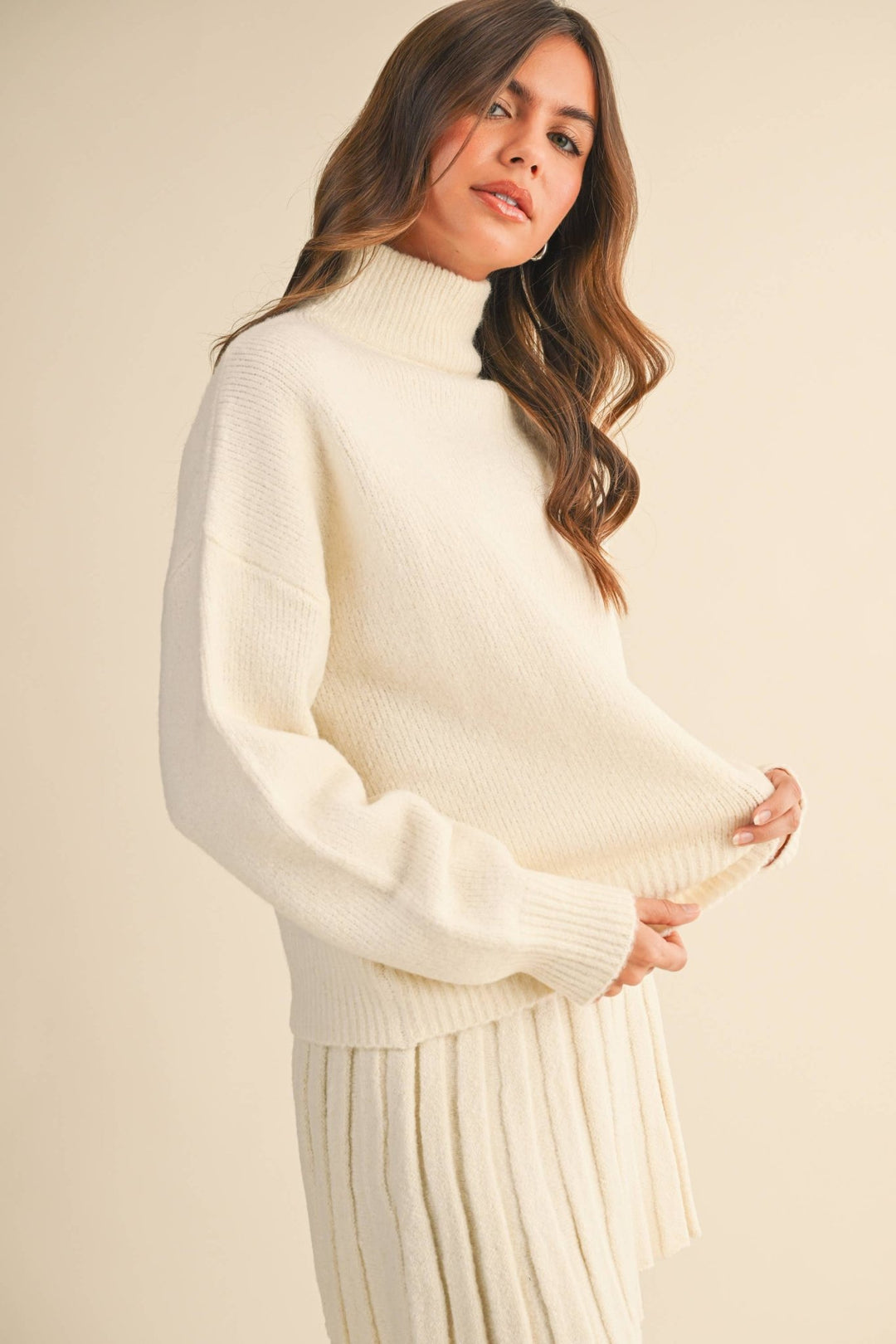 Sweater and Skirt Set - Heather Grey - The Color Collab