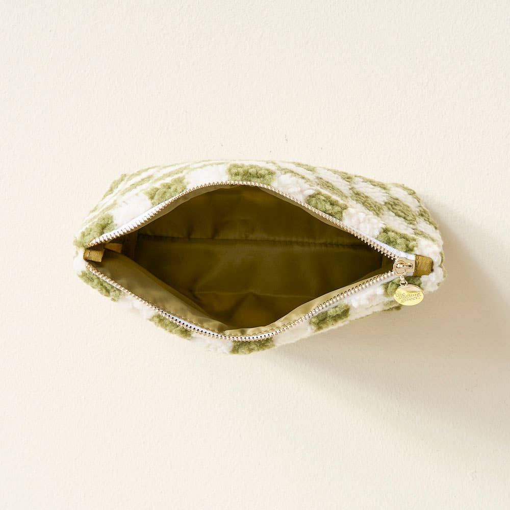 Teddy Pouch - Check Green - The Color Collab