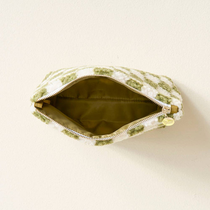 Teddy Pouch - Check Green - The Color Collab