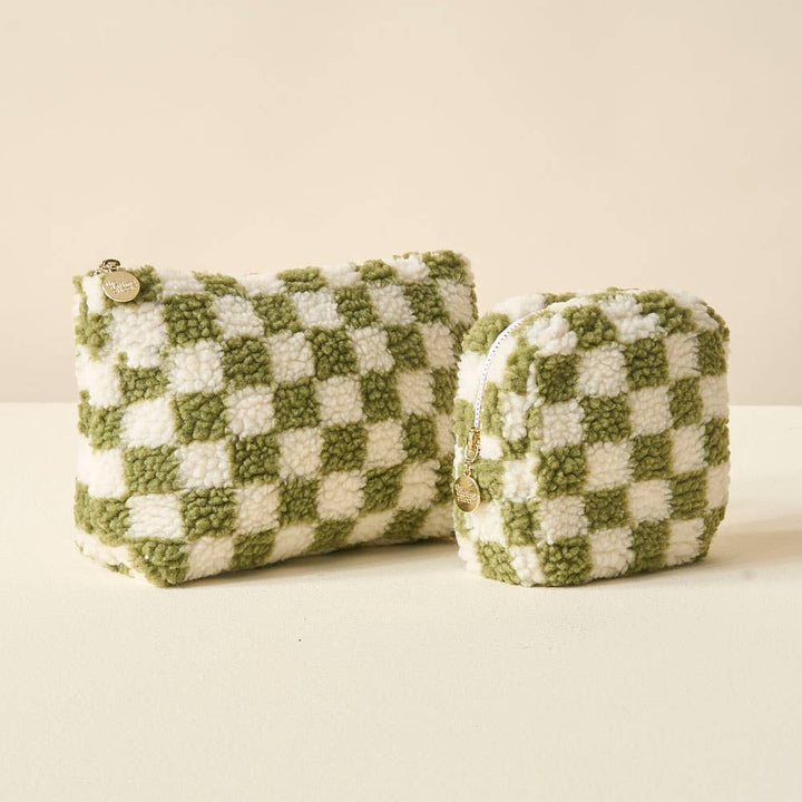Teddy Pouch - Check Green - The Color Collab