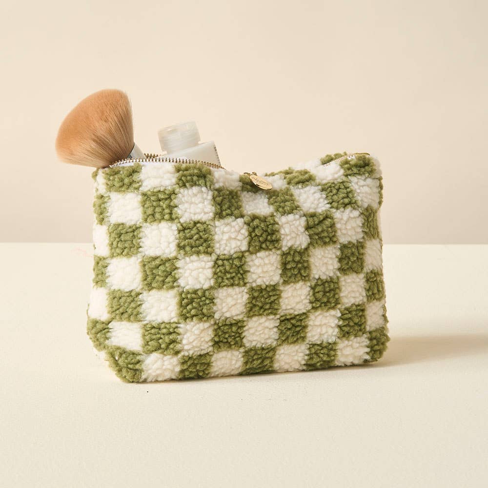 Teddy Pouch - Check Green - The Color Collab