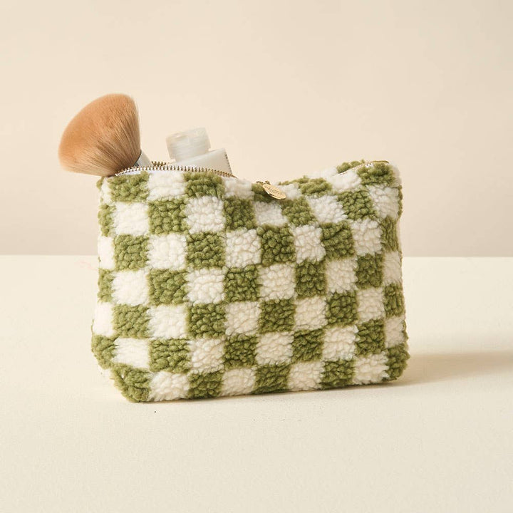 Teddy Pouch - Check Green - The Color Collab