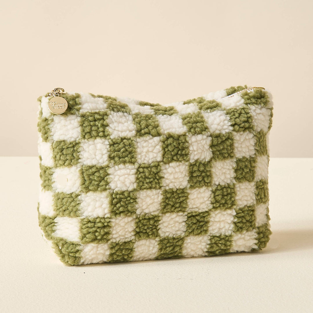 Teddy Pouch - Check Green - The Color Collab