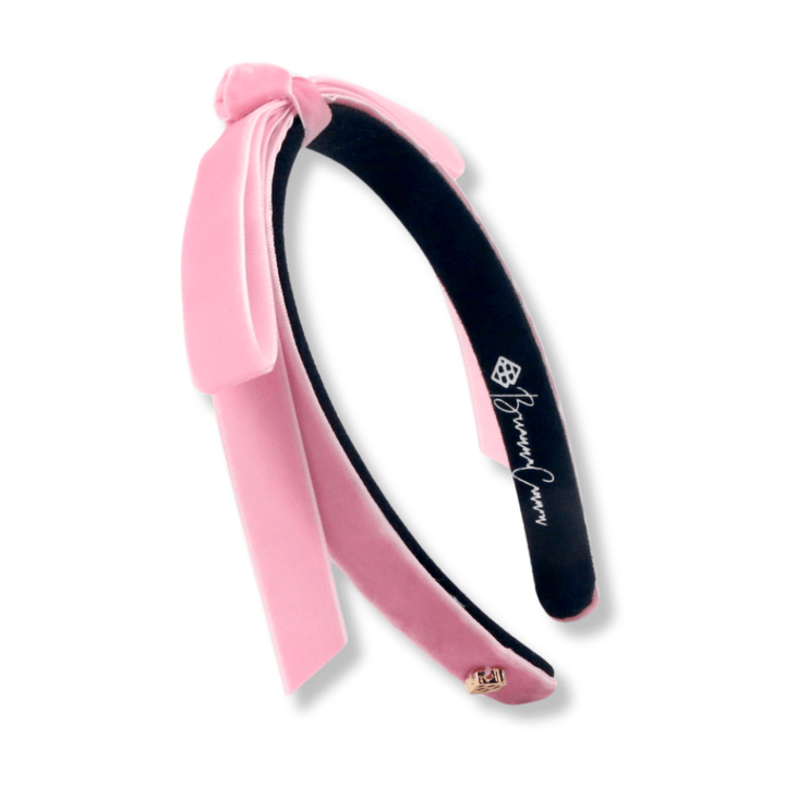 Thin Light Pink Ribbon Bow Headband - The Color Collab