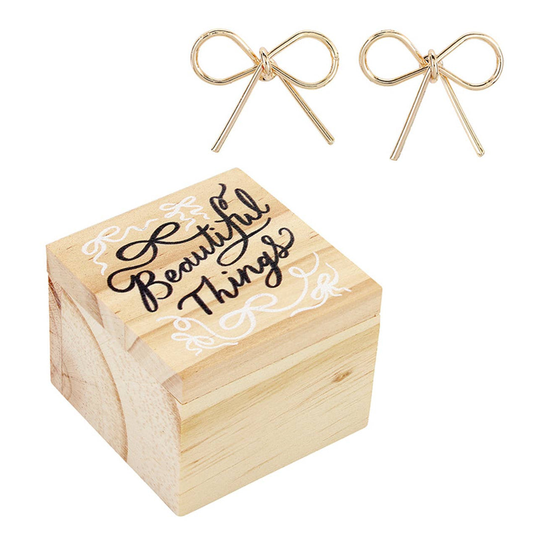 Treasure Box Bow Earring - Beautiful Things - The Color Collab